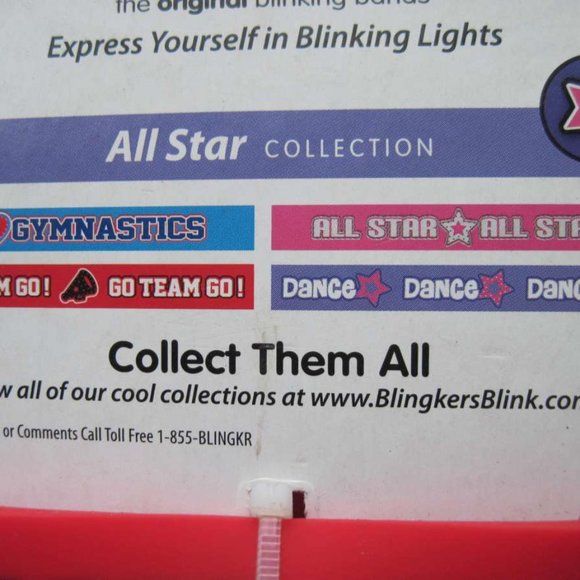 2 (TWO)Go Team Go! Spirit Blingkers Silicone Blinking Bracelet Wrist Band Blinks - Picture 7 of 7